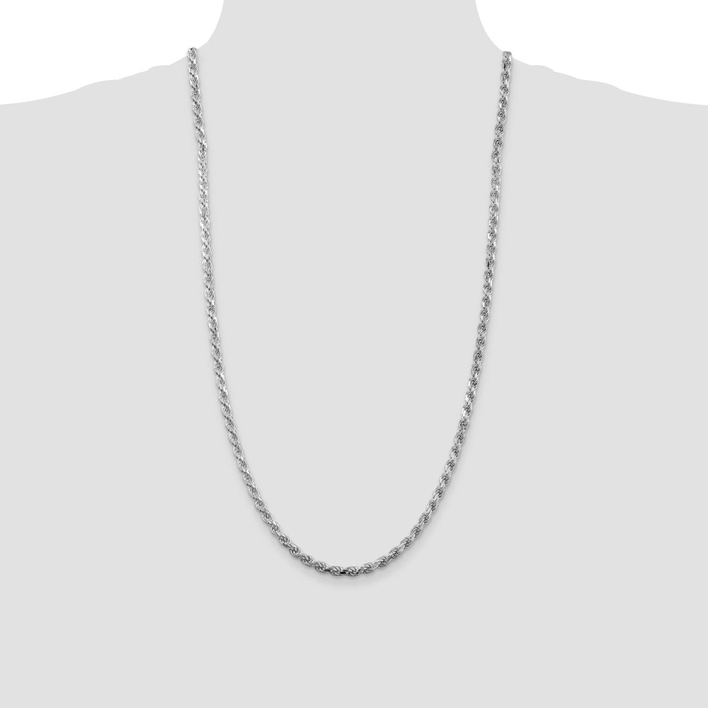 Sterling Silver Diamond-Cut Rope Chain — 4.25 mm