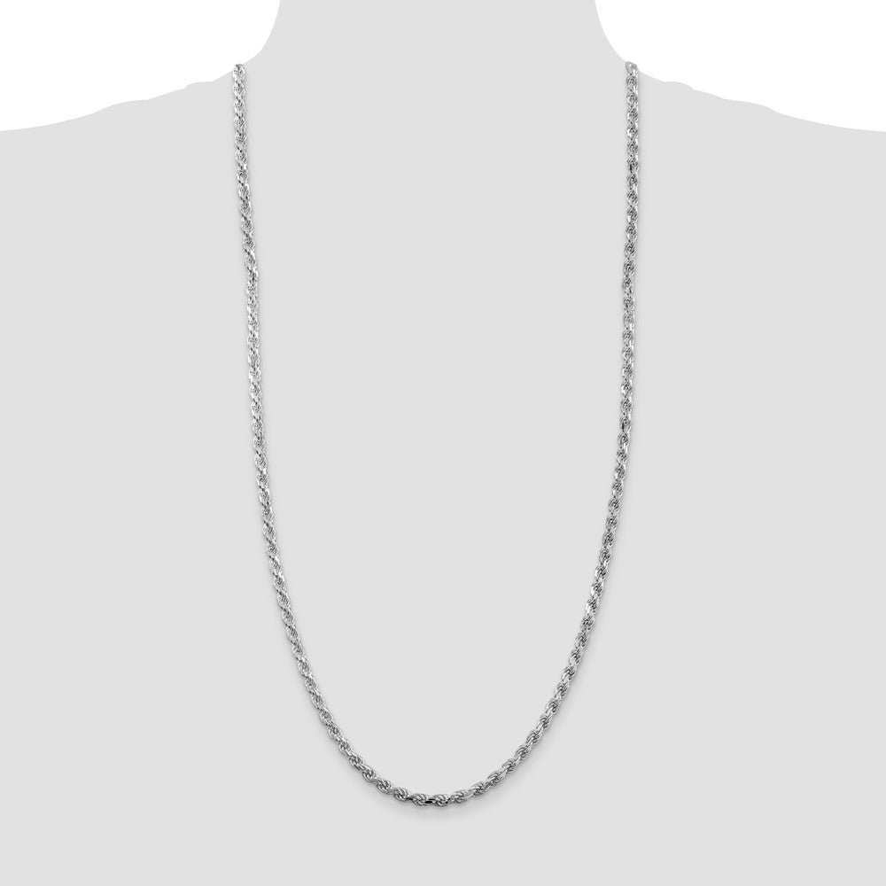Sterling Silver Diamond-Cut Rope Chain — 4.25 mm