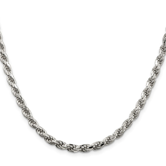 Sterling Silver Diamond-Cut Rope Chain — 4.6 mm