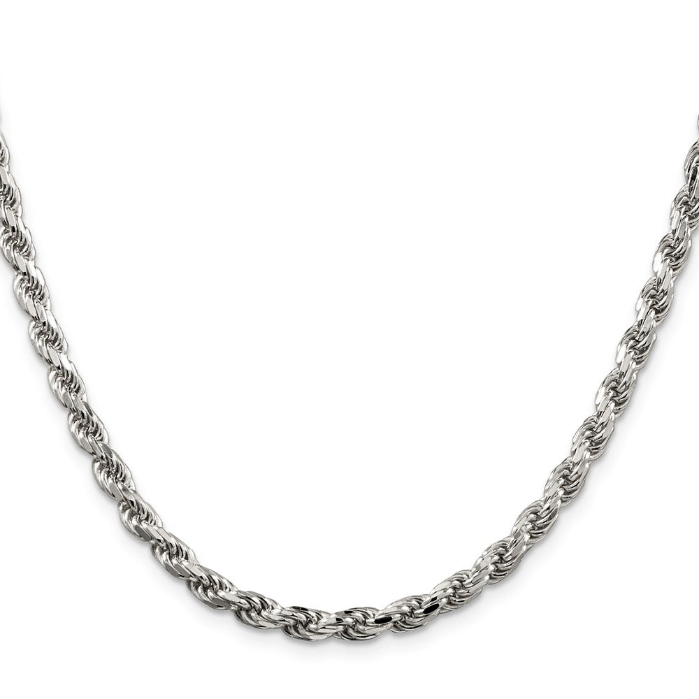 Sterling Silver Diamond-Cut Rope Chain — 4.6 mm