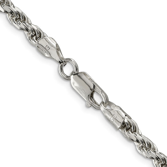 Sterling Silver Diamond-Cut Rope Chain — 4.6 mm