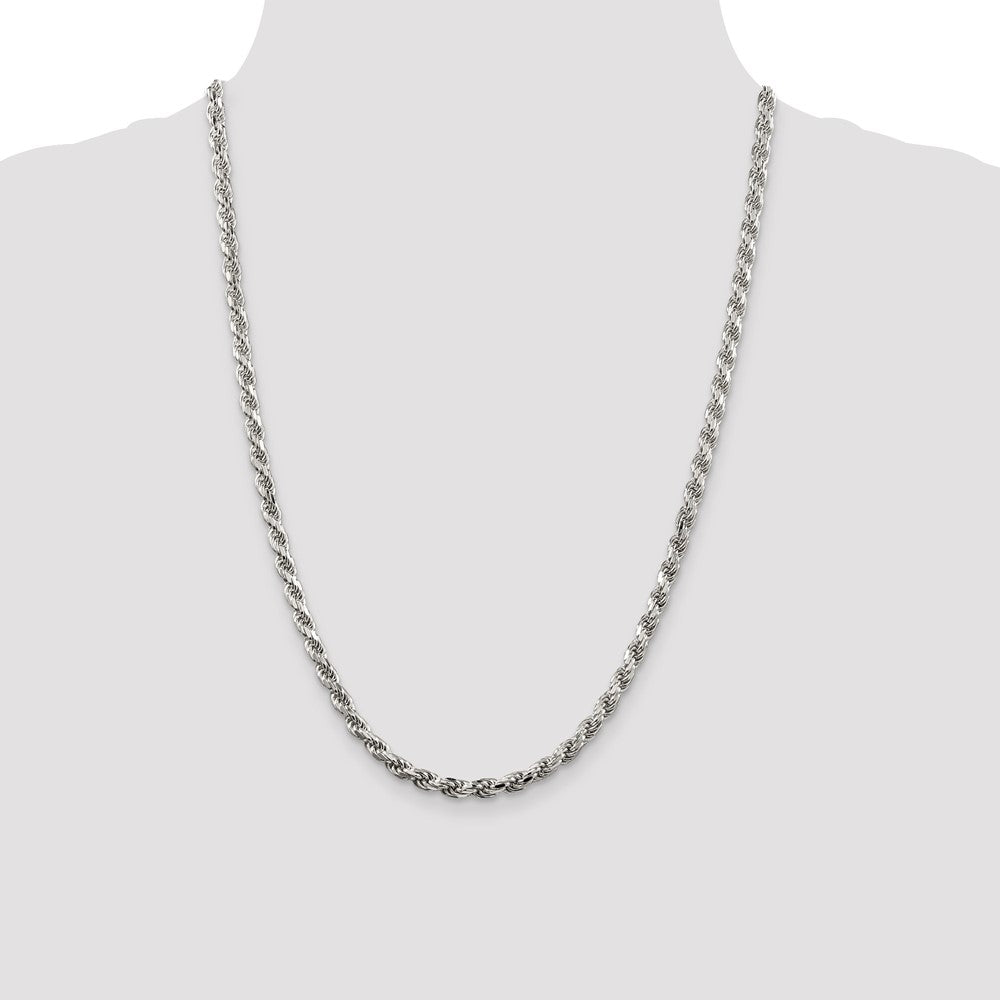 Sterling Silver Diamond-Cut Rope Chain — 4.6 mm