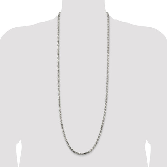 Sterling Silver Diamond-Cut Rope Chain — 4.6 mm