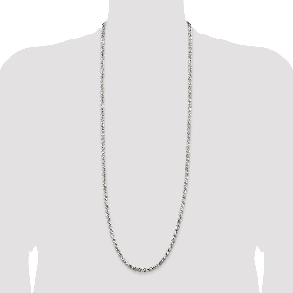 Sterling Silver Diamond-Cut Rope Chain — 4.6 mm