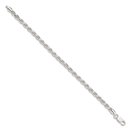 Sterling Silver Diamond-Cut Rope Chain — 4.6 mm