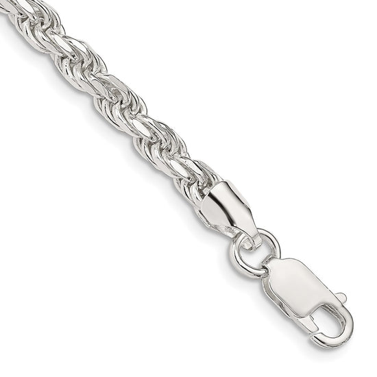 Sterling Silver Diamond-Cut Rope Chain — 4.6 mm