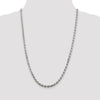 Sterling Silver Rhodium-plated 4.6mm Diamond-cut Rope Chain