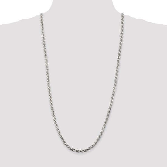 Sterling Silver Diamond-Cut Rope Chain — 4.6 mm