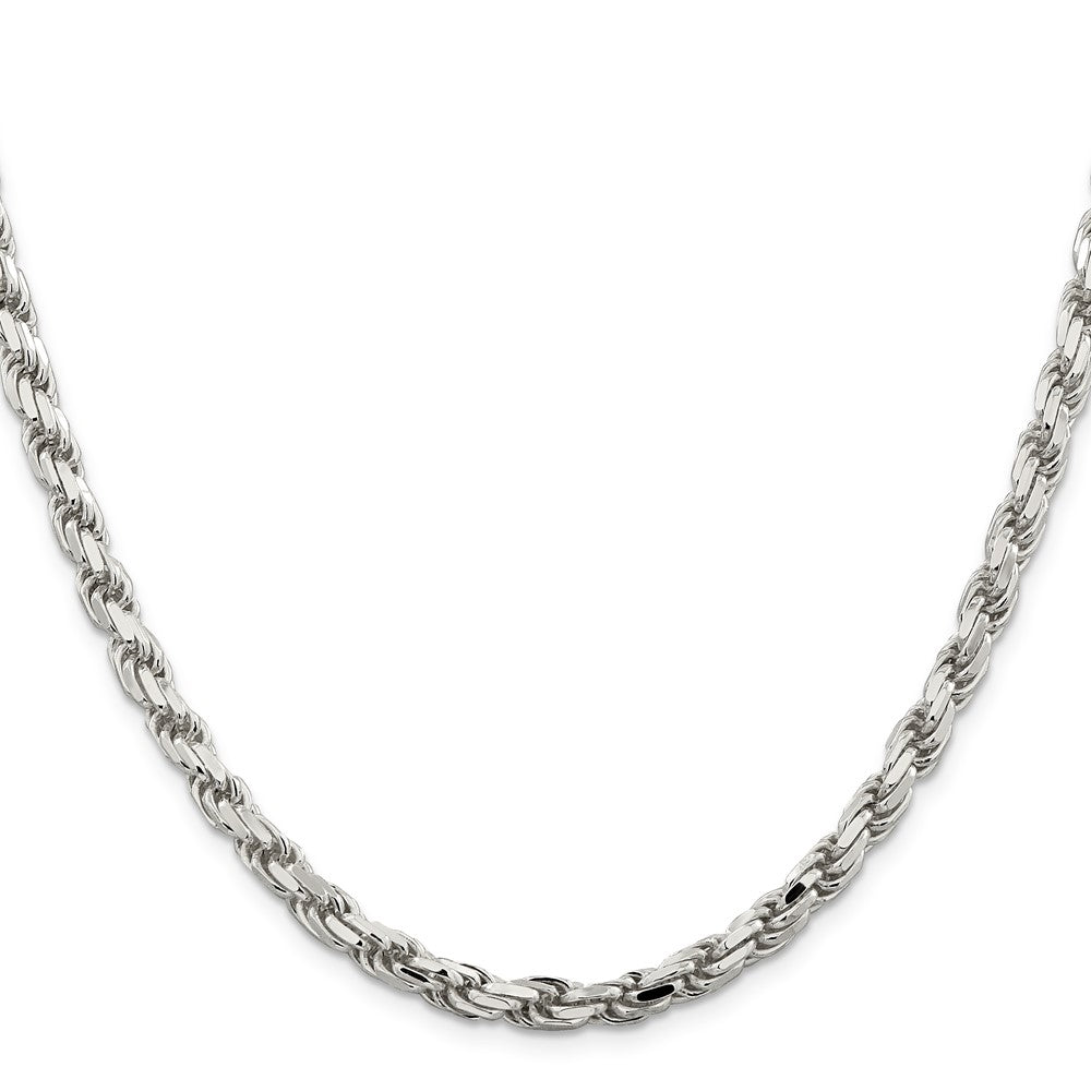 Sterling Silver Diamond-Cut Rope Chain — 5.75 mm