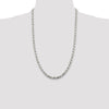 Sterling Silver 5.75mm Diamond-cut Rope Chain