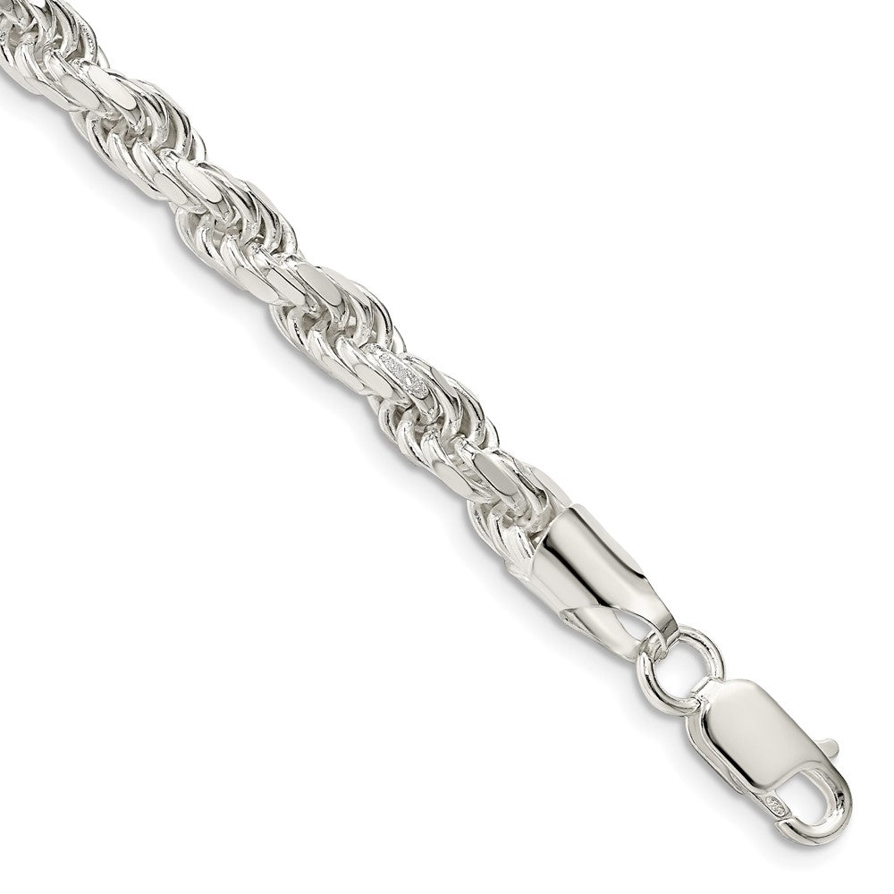 Sterling Silver Diamond-Cut Rope Chain — 5.75 mm