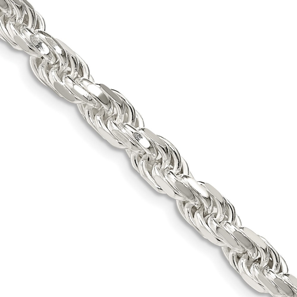 Sterling Silver Diamond-Cut Rope Chain — 5.75 mm