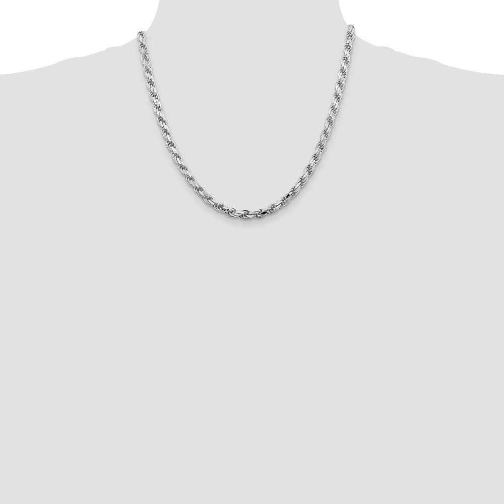 Sterling Silver Diamond-Cut Rope Chain — 5.75 mm