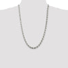 Sterling Silver Diamond-Cut Rope Chain — 6.5 mm