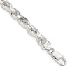 Sterling Silver Diamond-Cut Rope Chain — 6.5 mm