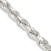 Sterling Silver Diamond-Cut Rope Chain — 6.5 mm
