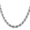 Sterling Silver Diamond-Cut Rope Chain — 6.5 mm