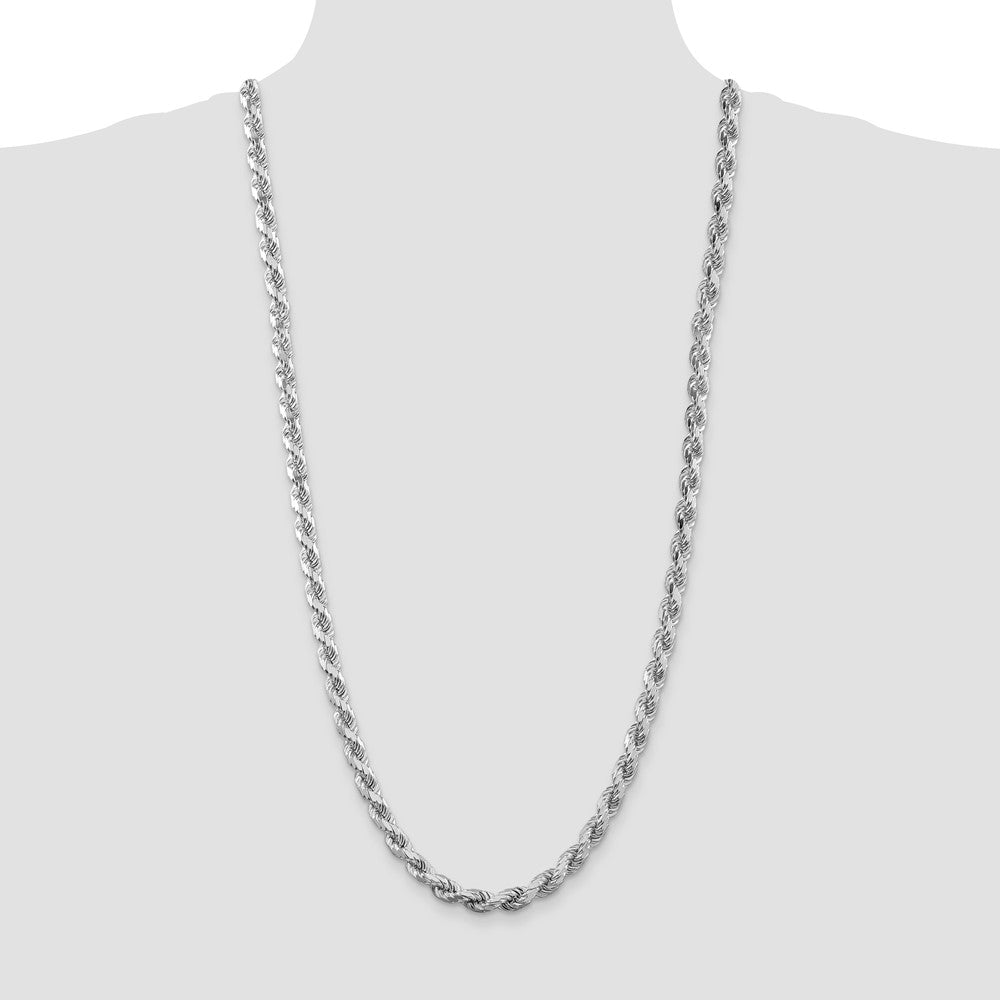 Sterling Silver Diamond-Cut Rope Chain — 6.5 mm