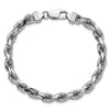 Sterling Silver Diamond-Cut Rope Chain — 6.5 mm