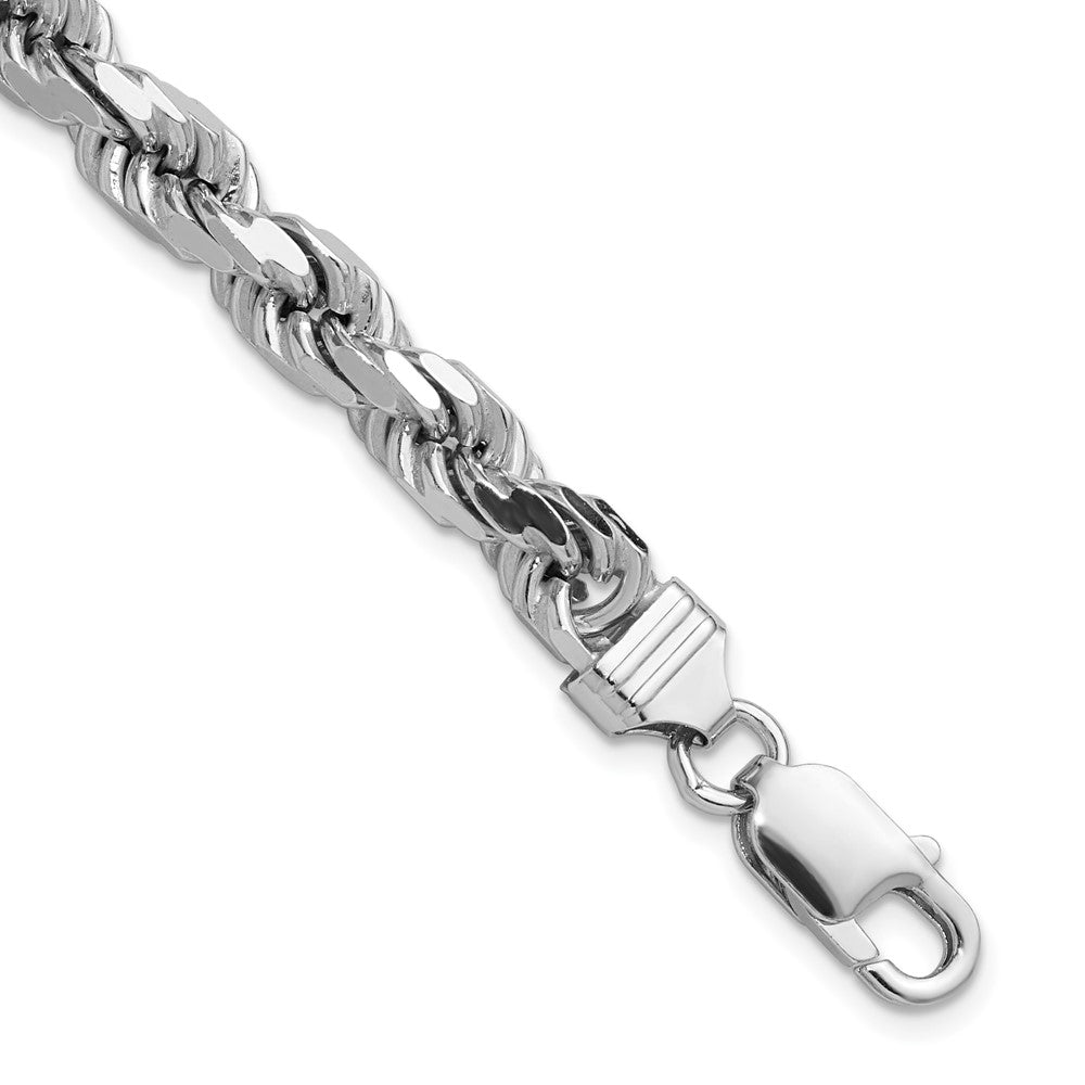 Sterling Silver Diamond-Cut Rope Chain — 6.5 mm