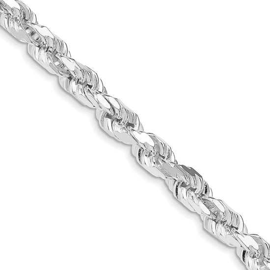Sterling Silver Diamond-Cut Rope Chain — 6.5 mm