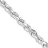 Sterling Silver Diamond-Cut Rope Chain — 6.5 mm