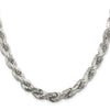 Sterling Silver Diamond-Cut Rope Chain — 7.8 mm