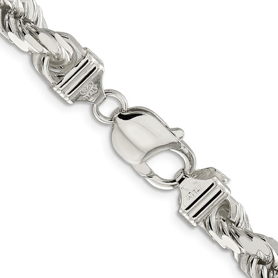 Sterling Silver Diamond-Cut Rope Chain — 7.8 mm