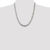 Sterling Silver Diamond-Cut Rope Chain — 7.8 mm