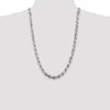 Sterling Silver Diamond-Cut Rope Chain — 7.8 mm