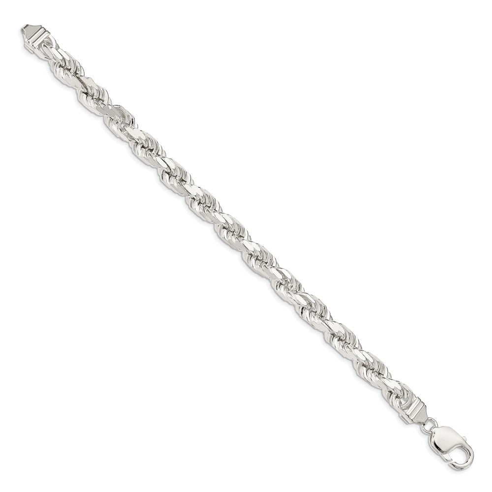 Sterling Silver Diamond-Cut Rope Chain — 7.8 mm