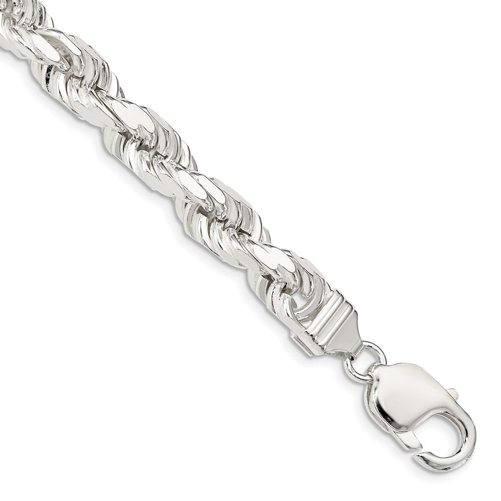 Sterling Silver Diamond-Cut Rope Chain — 7.8 mm