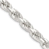 Sterling Silver Diamond-Cut Rope Chain — 7.8 mm