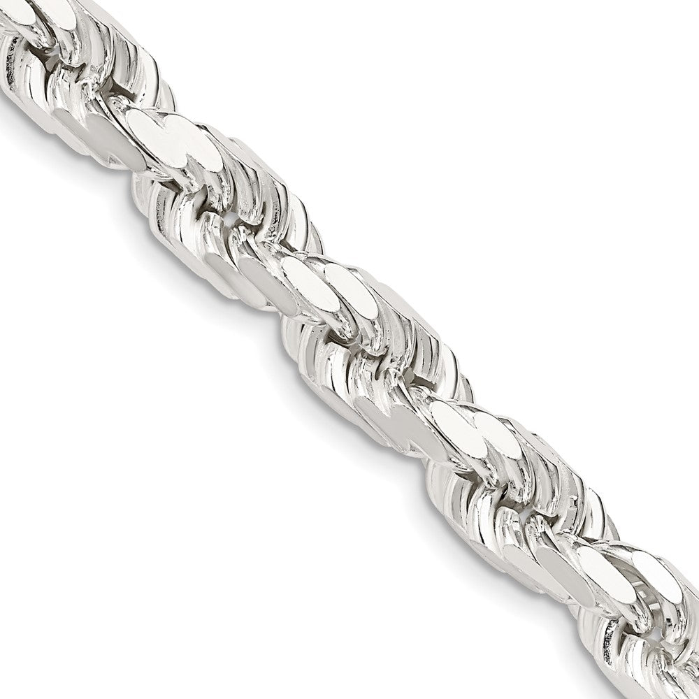 Sterling Silver Diamond-Cut Rope Chain — 7.8 mm