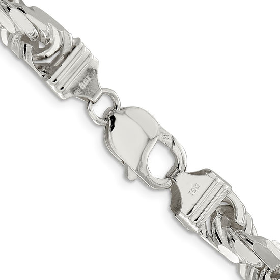 Sterling Silver Diamond-Cut Rope Chain — 9 mm