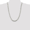 Sterling Silver Diamond-Cut Rope Chain — 9 mm