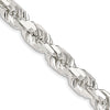 Sterling Silver Diamond-Cut Rope Chain — 9 mm
