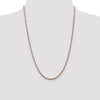 Sterling Silver And Rose Vermeil 2.5mm Diamond-cut Rope Chain