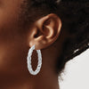 Sterling Silver Diamond Mystique Twisted Hoop Earrings