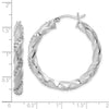 Sterling Silver Diamond Mystique Twisted Hoop Earrings