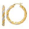 Sterling Silver Diamond Mystique Twisted Hoop Earrings
