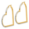 SS 18k Gold-pltd Diamond Mystique Dia Dust/Accent Heart Earrings