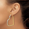 SS 18k Gold-pltd Diamond Mystique Dia Dust/Accent Heart Earrings