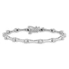 Sterling Silver Rhodium Plated Diamond Bracelet