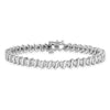 Sterling Silver Rhodium-plated Diam. Fancy Bracelet