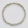 White Night Sterling Silver Rhodium-plated Black and White Diamond 7.5 Inch Bracelet