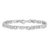 Sterling Silver Rhodium-plated Heart Mom Infinity Diamond Bracelet
