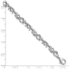 Sterling Silver Rhodium-plated Heart Mom Infinity Diamond Bracelet