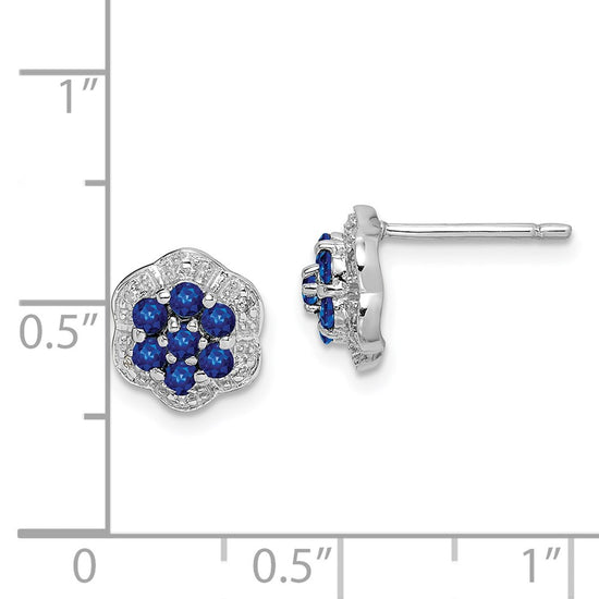 Gemstone & Diamond Post Earrings