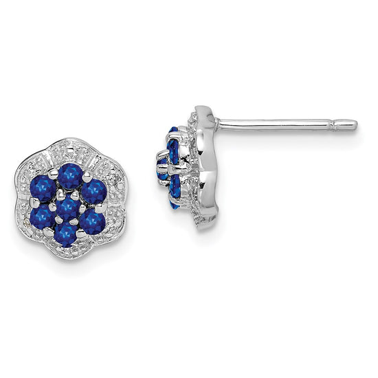 Gemstone & Diamond Post Earrings